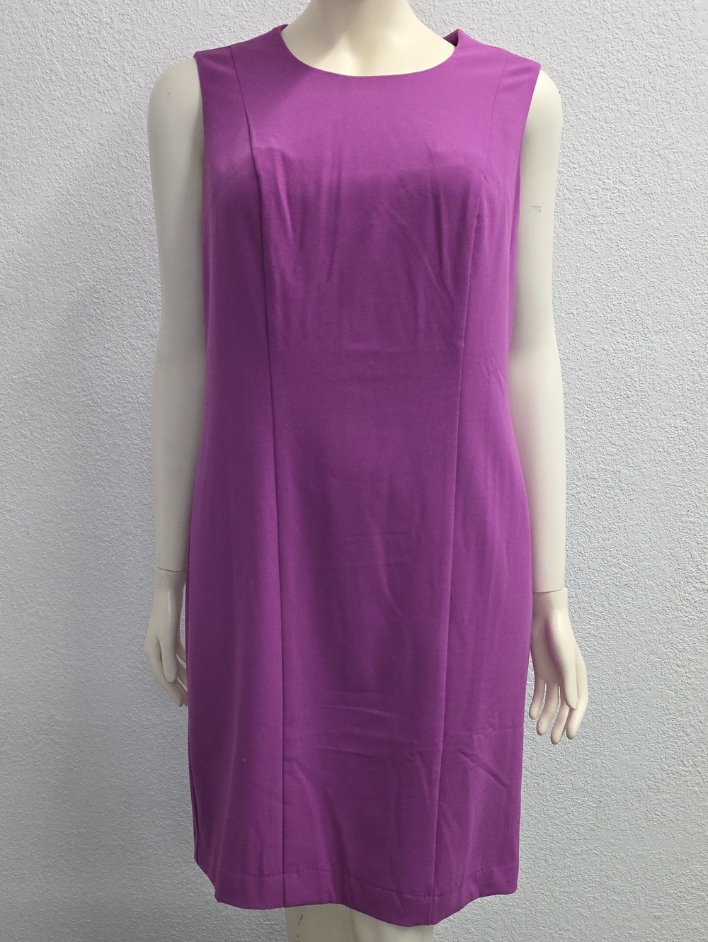 Jessica London Purple Sleeveless Sheath Dress 16W Plus Size Stretch Lined Career